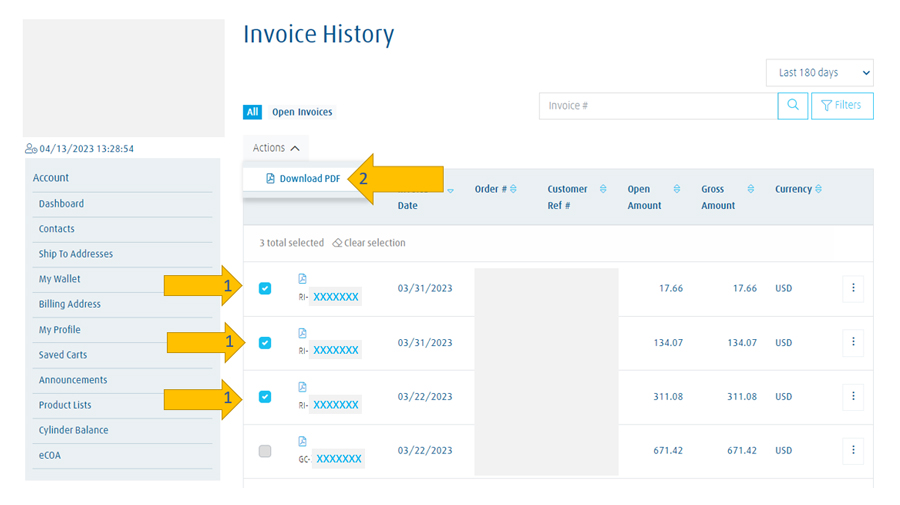 select-invoices